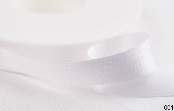 White Shindo Satin Ribbon 12100 001