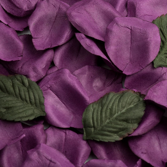 100 Aubergine Paper Rose Petals