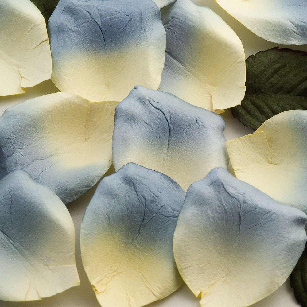 100 Blue Paper Rose Petals