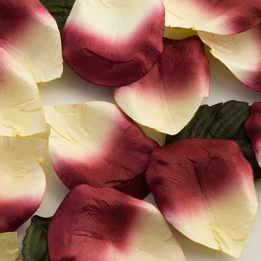 100 Burgundy Paper Rose Petals