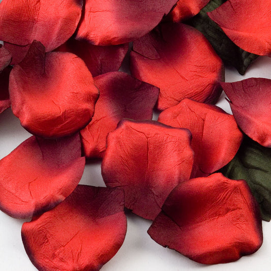 100 Deep Red Paper Rose Petals
