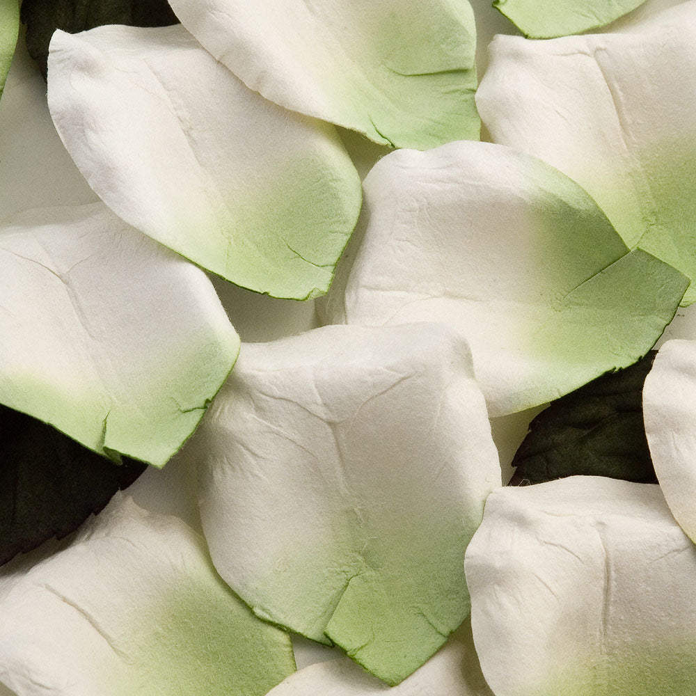 100 Green Paper Rose Petals