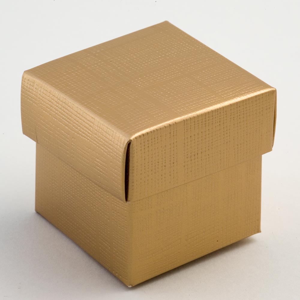 Gold Silk Box and Lid 50mm