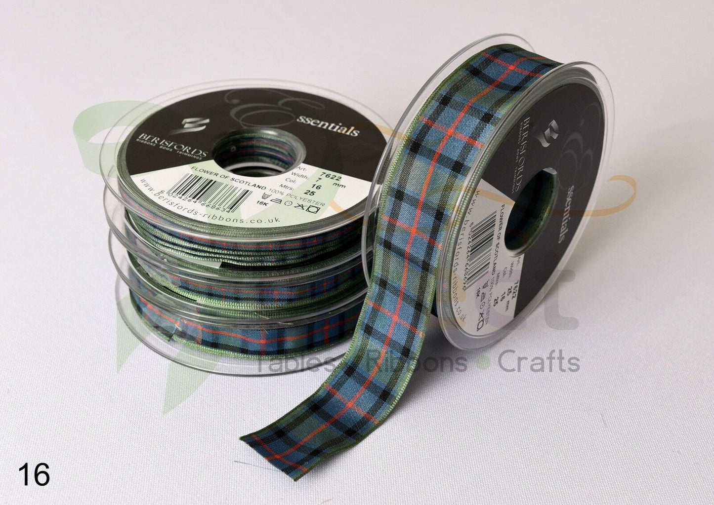 16 Flower of Scotland Berisfords Tartan Ribbon