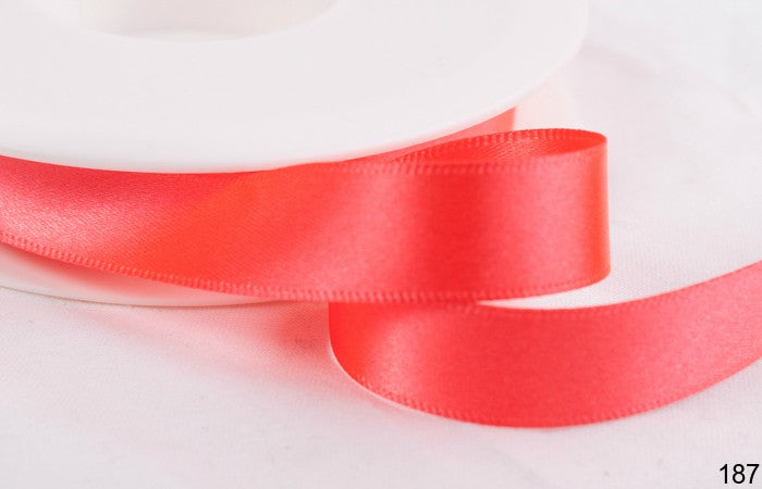 Bright Coral Shindo Satin Ribbon 12100 187