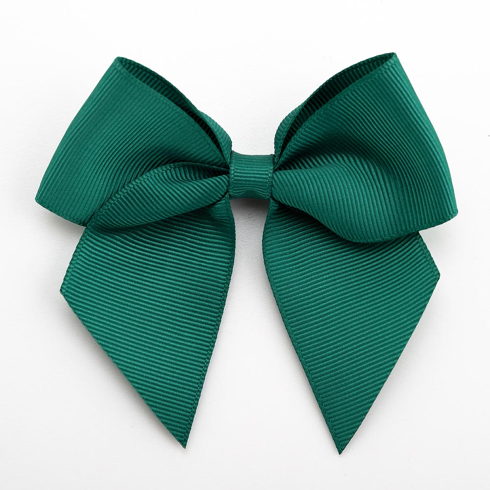 Bottle Green 10cm Grosgrain Bow - Self Adhesive