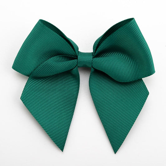 Bottle Green 10cm Grosgrain Bow - Self Adhesive