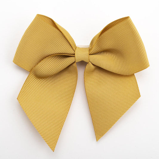 Gold 10cm Grosgrain Bow - Self Adhesive