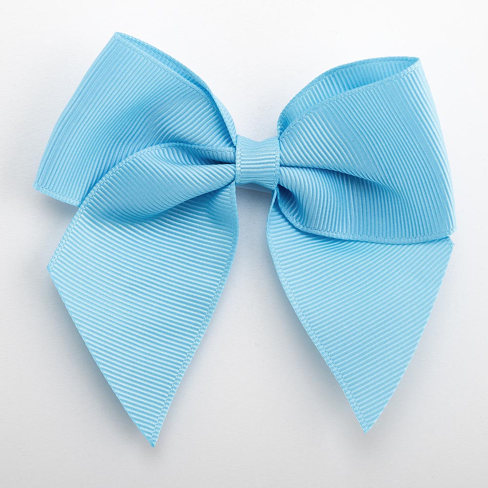 Pale Blue 10cm Grosgrain Bow - Self Adhesive