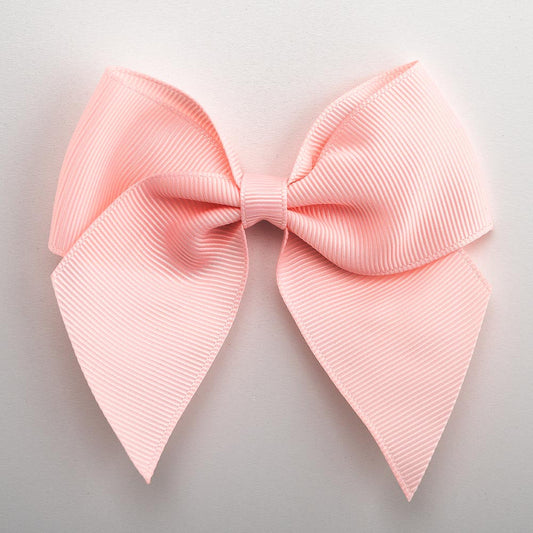 Pale Pink 10cm Grosgrain Bow - Self Adhesive