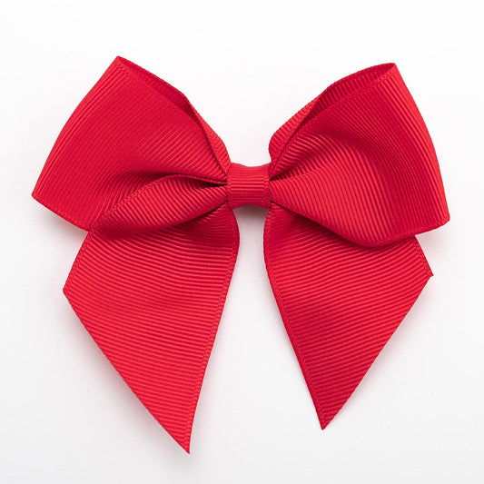 Red 10cm Grosgrain Bow - Self Adhesive