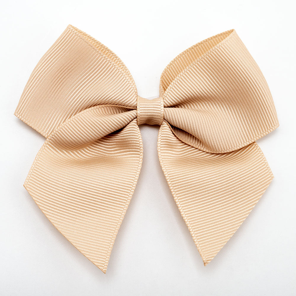 Champagne 10cm Grosgrain Bow - Self Adhesive