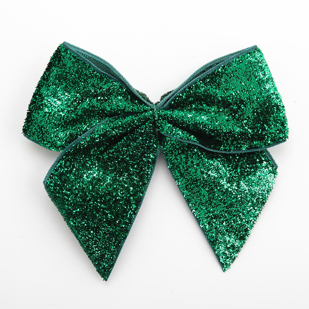 Emerald 10cm Sparkle Bows – Self Adhesive - Perfect Tables