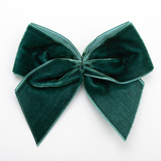 Bottle Green 10cm Velvet Bows – Self Adhesive - Perfect Tables
