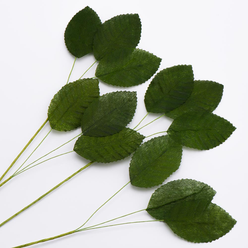 1 Stem 3 Green Leaves Long Stem