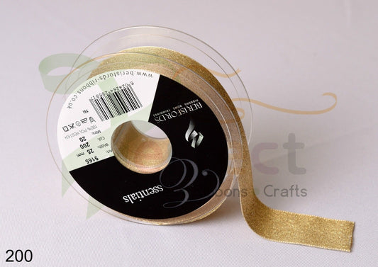 200 Gold Berisfords Lame Ribbon