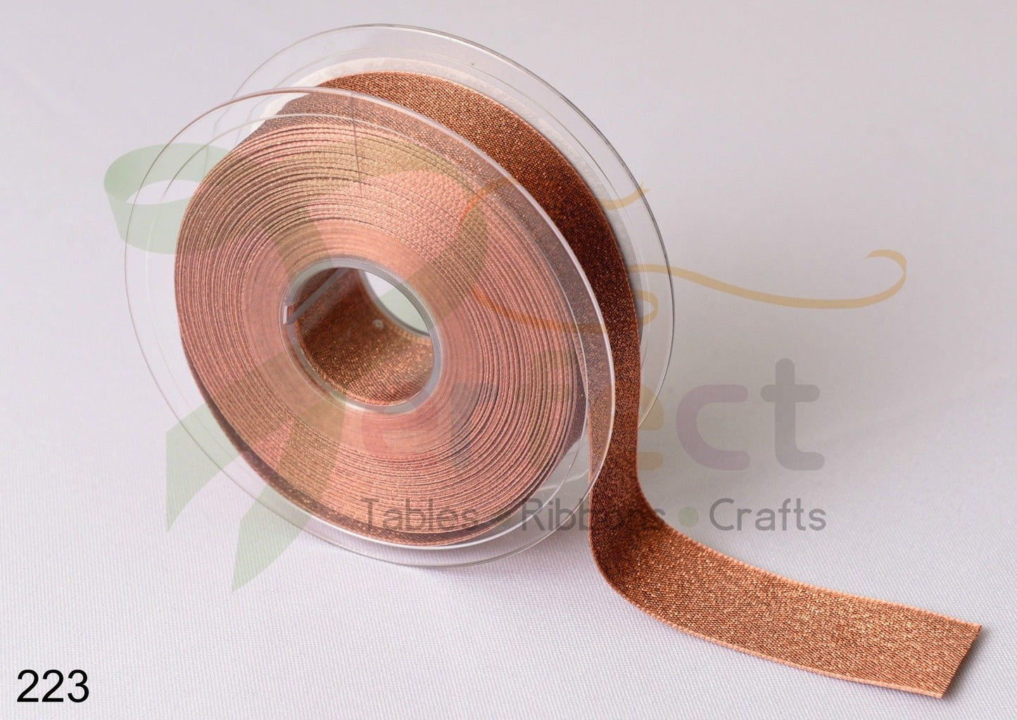 223 Copper Berisfords Lame Ribbon