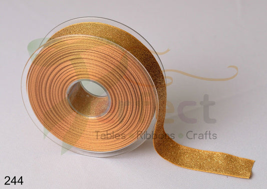 244 Dark Gold Berisfords Lame Ribbon