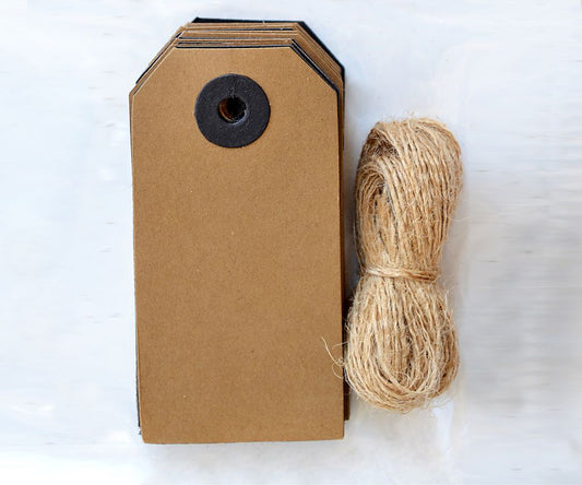 24 Black and Kraft Gift Tags