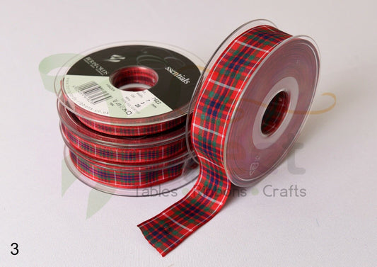 3 Frazer Berisfords Tartan Ribbon
