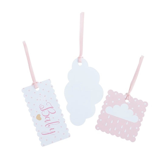3 Paper Gift Tags - Girl