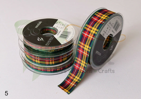 5 Buchanan Berisfords Tartan Ribbon