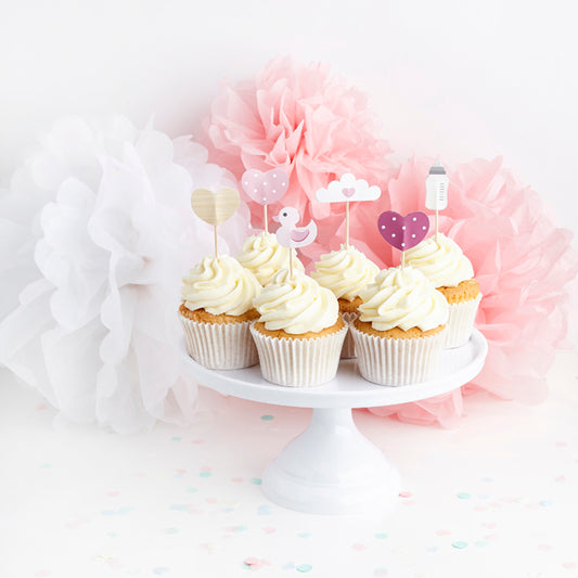 6 Cupcake Picks - Girl
