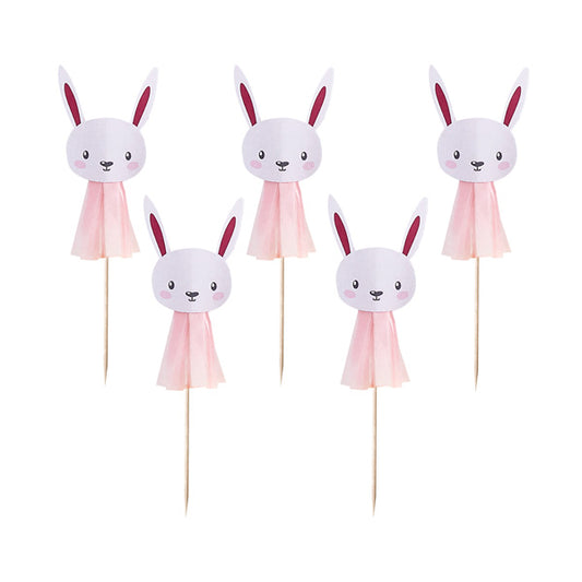 6 Tassel Cake Picks - Girl