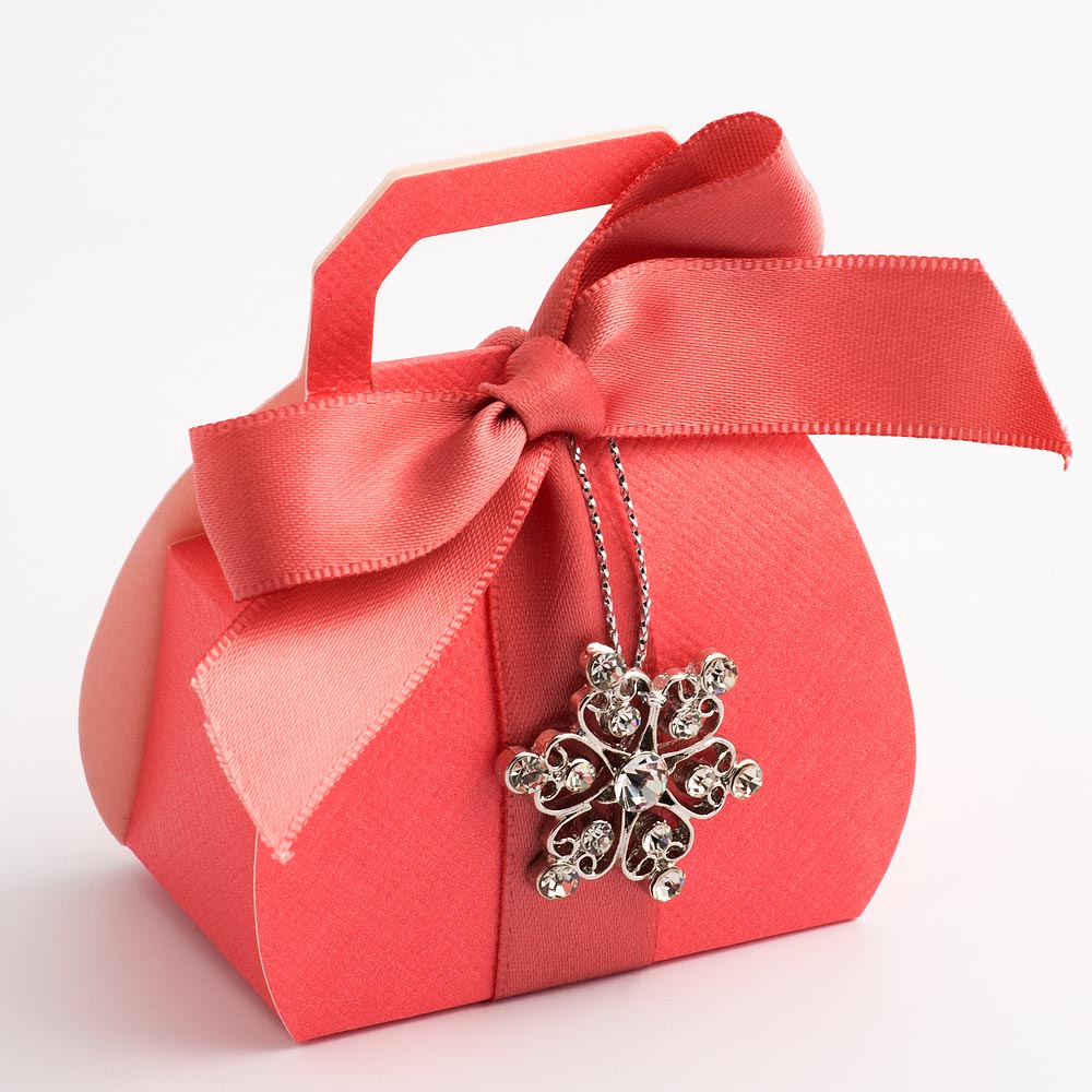 Coral Silk Handbag 80mm