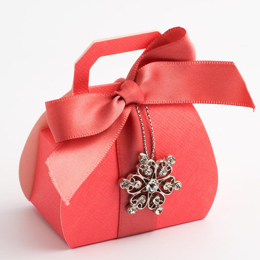 Coral Silk Handbag 80mm