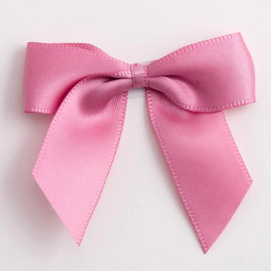 Antique Pink 5cm Satin Bows - Self Adhesive