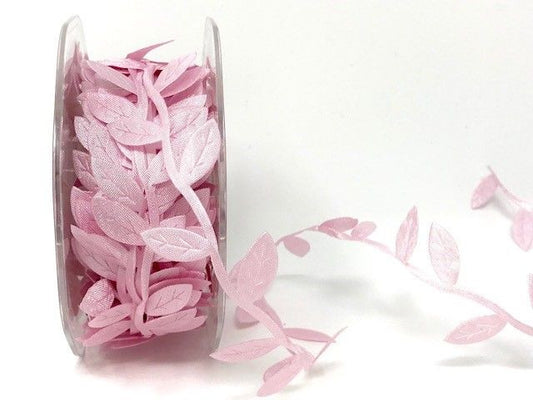 Baby Pink Satin Leaf Ribbon