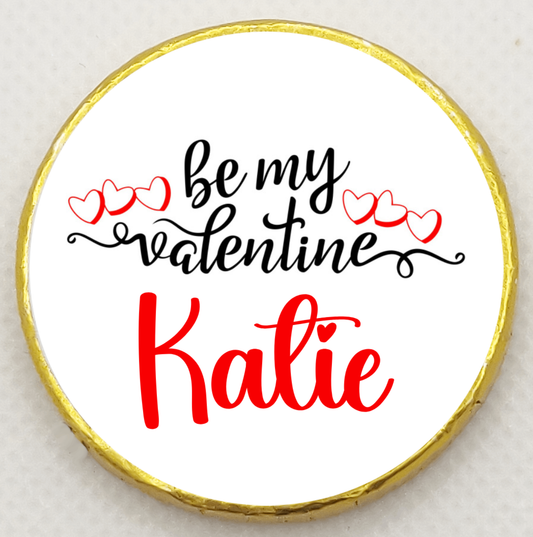 Personalised Be My Valentine - Chocolate Coin