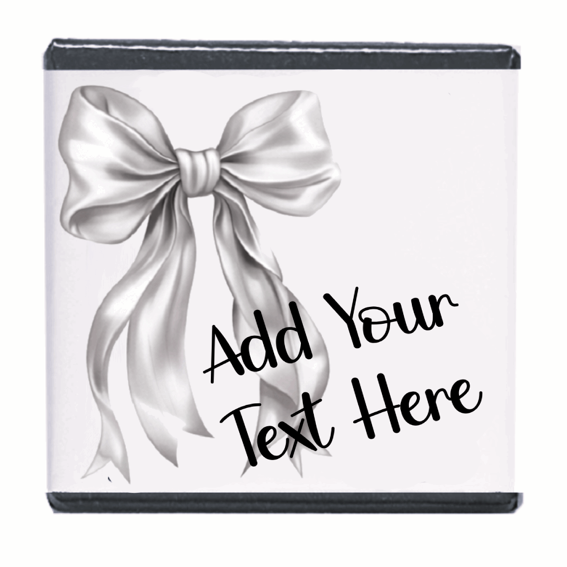 Personalised Chocolate Party Favours and Love Heart Rolls - Silver Bow