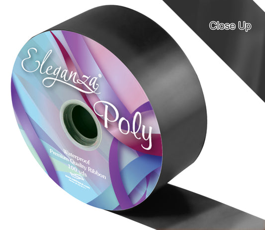 Black 50mm Poly Ribbon No.20