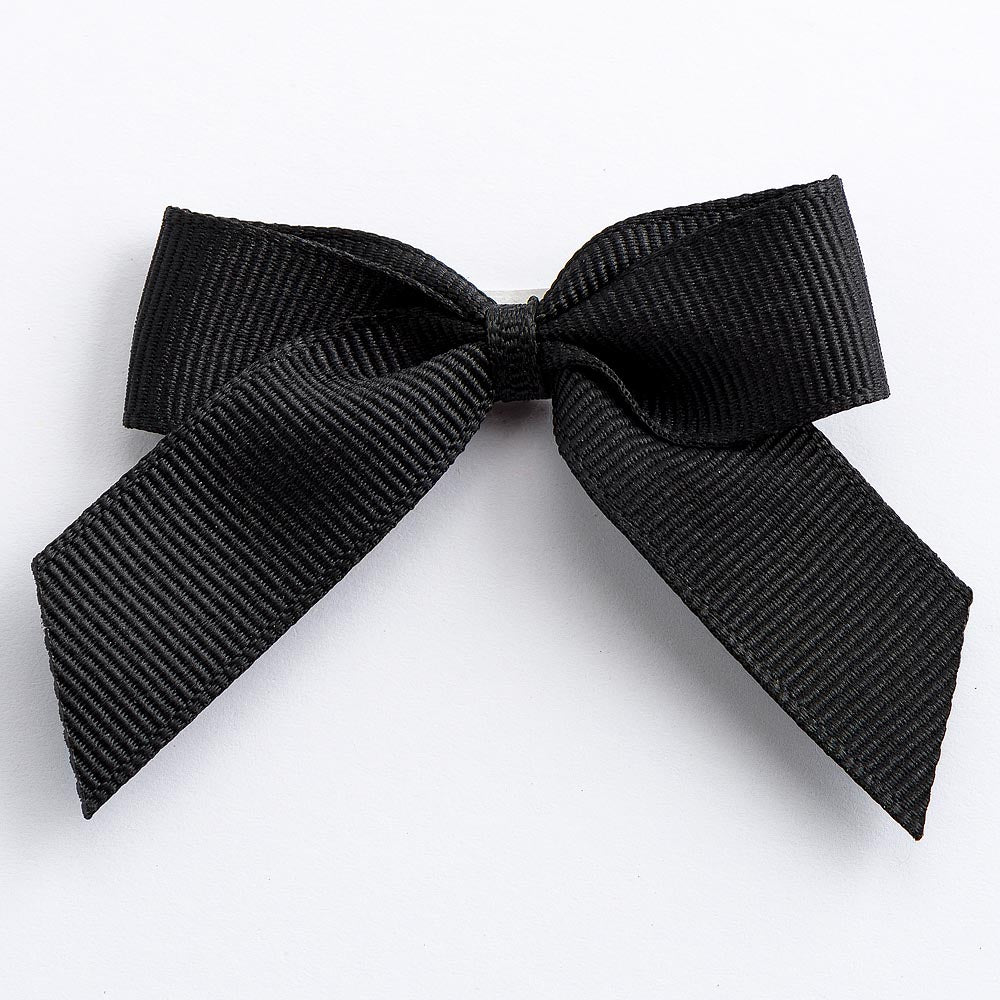 Black 5cm Grosgrain Bows - Self Adhesive