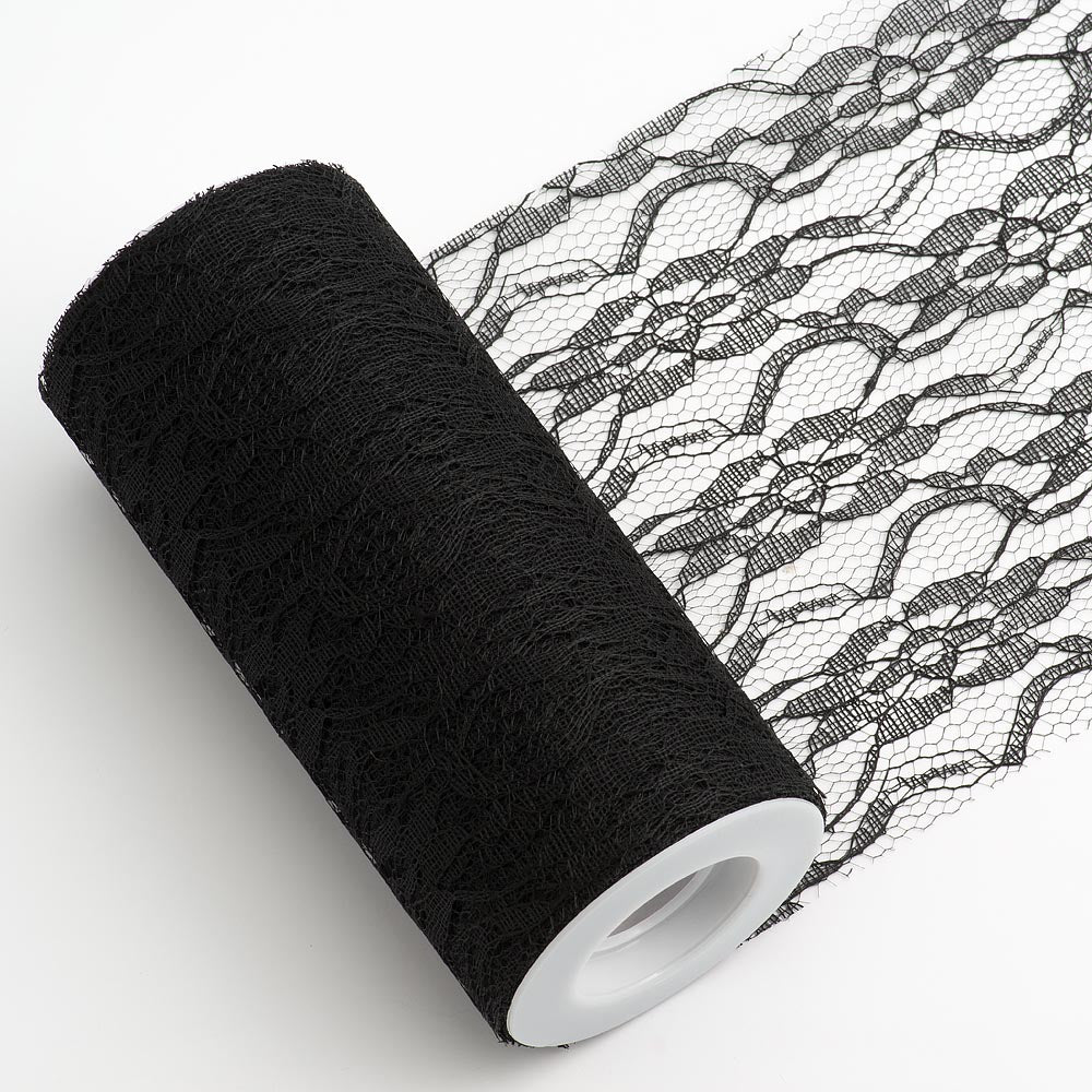 Black Lace 15cm 10 Metre Roll
