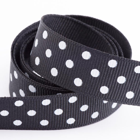 Black Polka Dot Ribbon