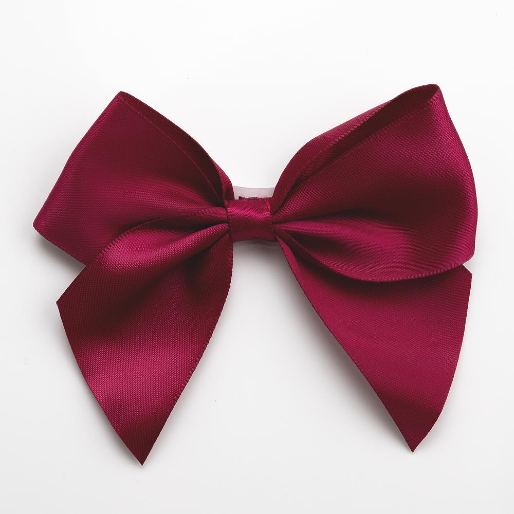 Burgundy 10cm Satin Bows – Self Adhesive