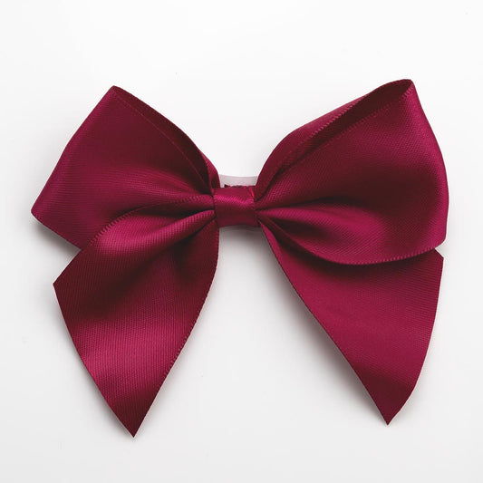 Burgundy 10cm Satin Bows – Self Adhesive
