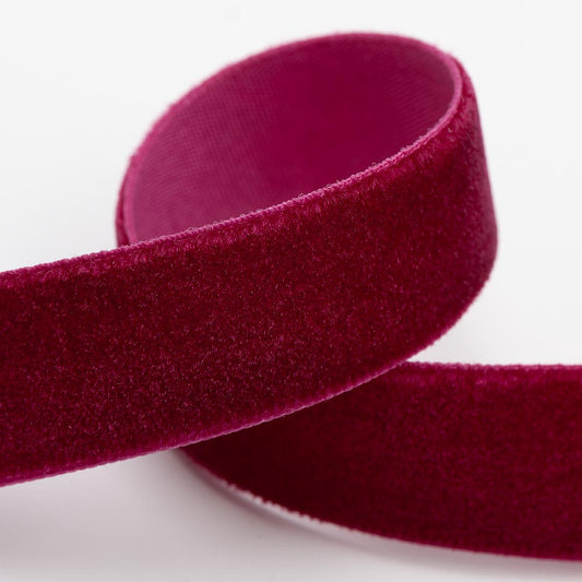 Burgundy Velvet Single Face Ribbon