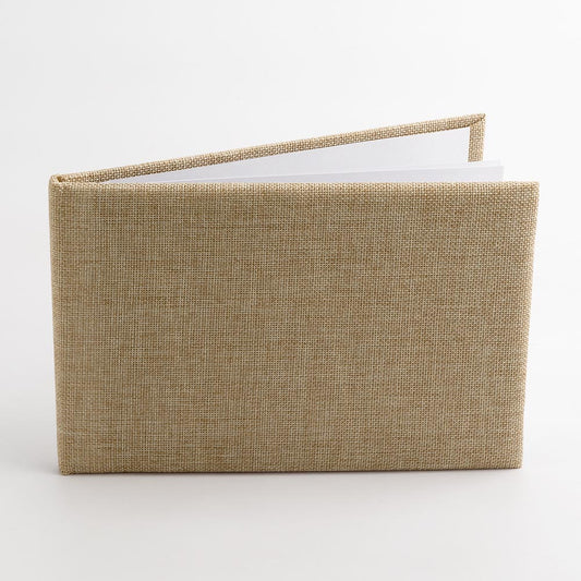 Burlap Guest Book - 76 Pages - Perfect Tables