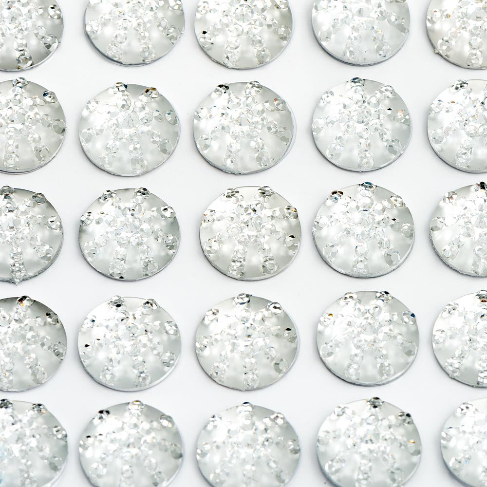 Clear Sparkle Encrusted Jewels 10mm Sheet of 50