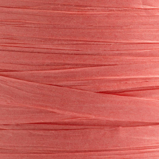 Coral Paper Raffia Ribbon