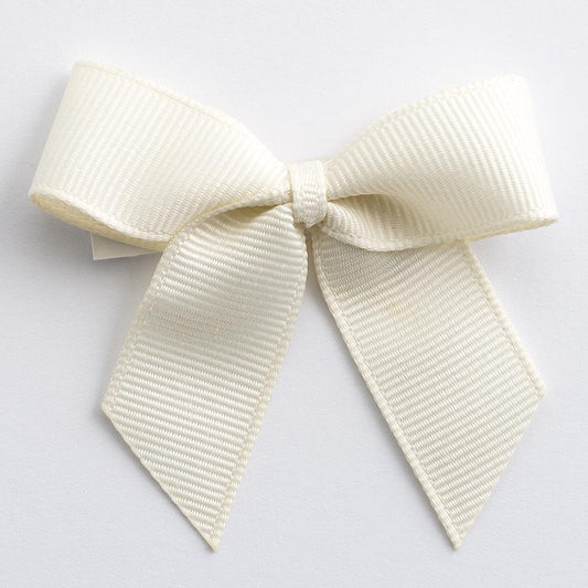 Cream 5cm Grosgrain Bows - Self Adhesive