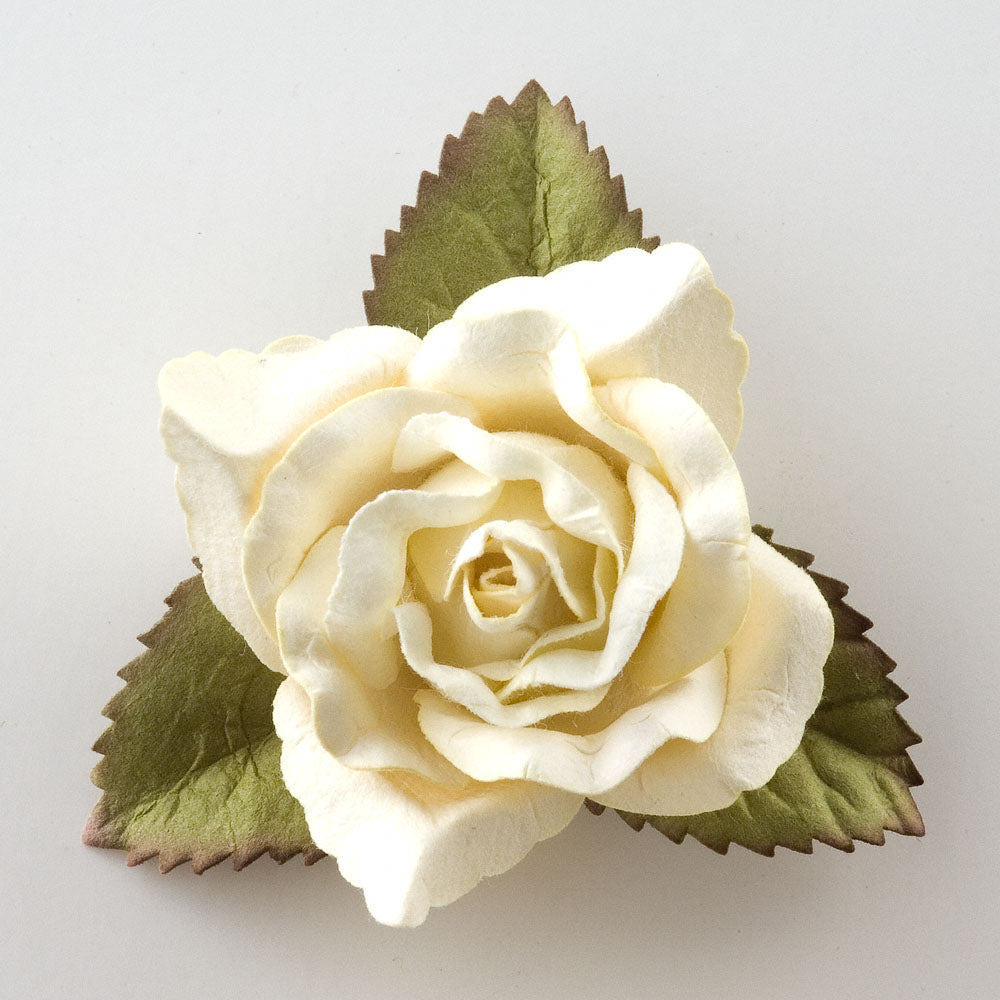 Cream Large Open Paper Roses