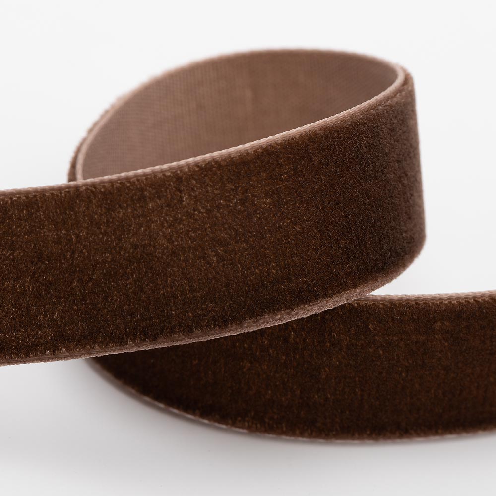 Dark Brown Velvet Single Face Ribbon