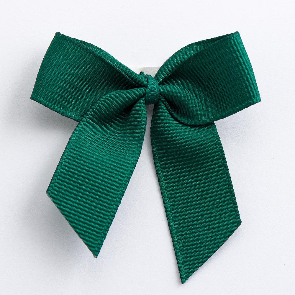 Dark Green 5cm Grosgrain Bows - Self Adhesive