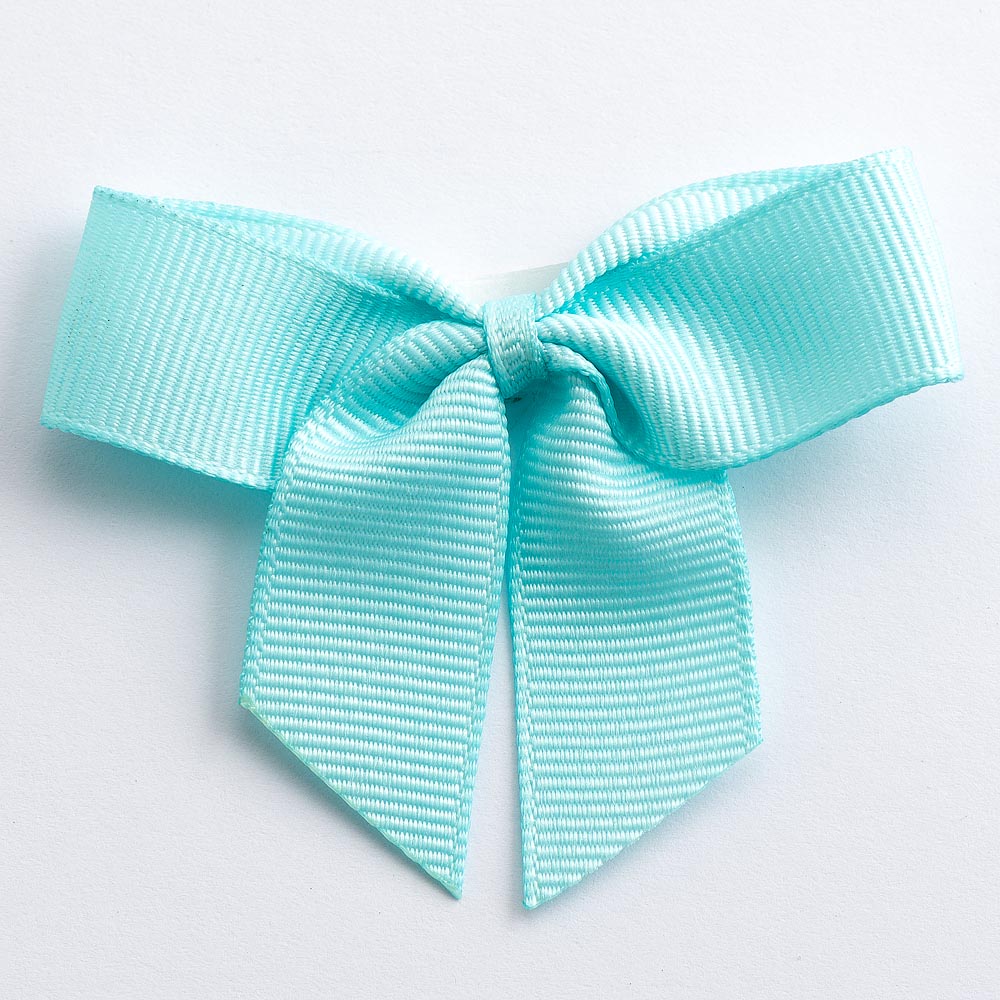 Duck Egg 5cm Grosgrain Bows - Self Adhesive