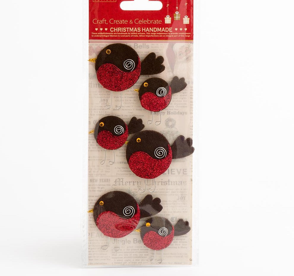 Felt Robins Sheet of 6 - Perfect Tables